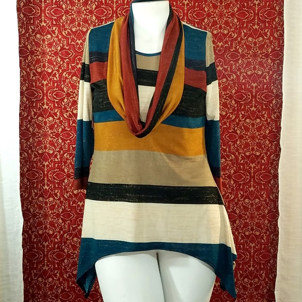 CHIASSO cowl neck blouse M✨